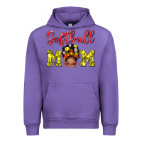 Tulip softball mom  and afro messybun mom bbs Urban Hoodie - BundleAndBundleShop