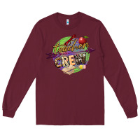 Burgundy teacher crew Long Sleeve Tee - NancyCooperArtShop