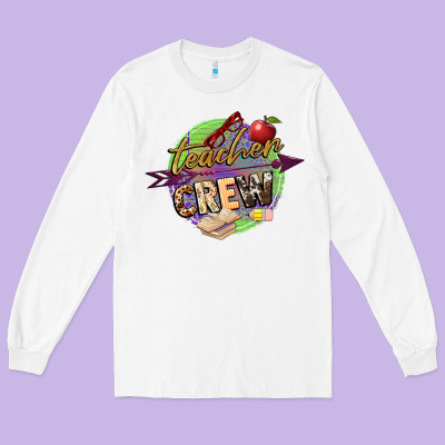 Teacher Crew Long Sleeve Tee Designed By Nancycooperartshop
