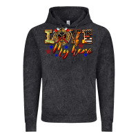 Vintage Black Love My Hero Firefighter Vintage Hoodie - LillyAllenDesigns