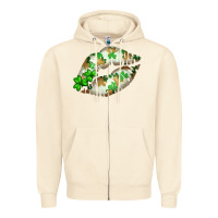 Sandshell St. Patricks Day White Lips Zipper Hoodie - Bettercallsaul