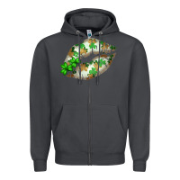 Smoke St. Patricks Day White Lips Zipper Hoodie - Bettercallsaul