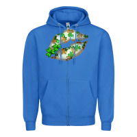True Royal St. Patricks Day White Lips Zipper Hoodie - Bettercallsaul