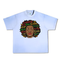 Grape Ice afro diva Urban Heavy Tee - MaliasSmallBusiness
