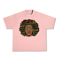 Salmon afro diva Urban Heavy Tee - MaliasSmallBusiness