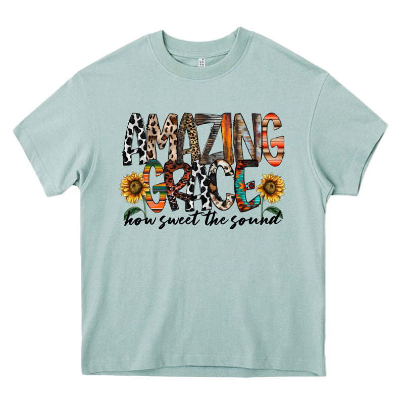 Amazing Grace How Sweet The Sound Heavy Core Tee by RacoonDesign | Teevron