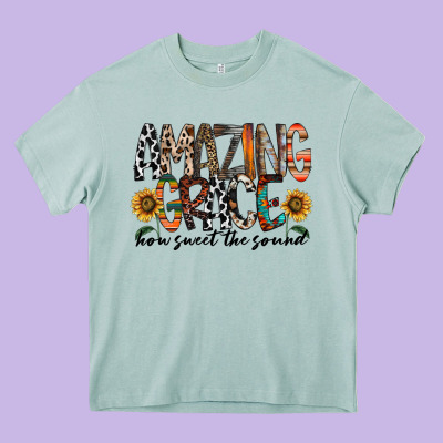 Amazing Grace How Sweet The Sound Heavy Core Tee Designed By Racoondesign
