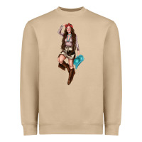 Mushroom western cowgirl Heavyweight Sweatshirt - NancyCooperArtShop