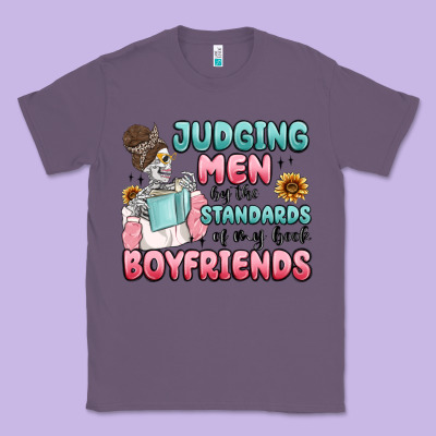 Judging Men By The Standards Of My Book Boyfriends Classic Tee Designed By Maliassmallbusiness