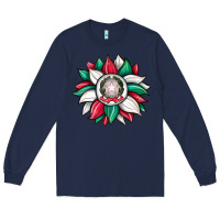 Navy sunflower i̇talian flag Long Sleeve Tee - JahusDesignShop