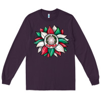 Plum sunflower i̇talian flag Long Sleeve Tee - JahusDesignShop
