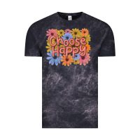 Cloud Black choose happy Vintage Tee - MaliasSmallBusiness