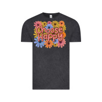 Vintage Black choose happy Vintage Tee - MaliasSmallBusiness