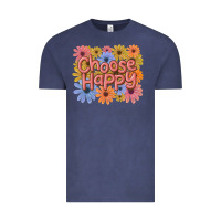 Vintage Denim choose happy Vintage Tee - MaliasSmallBusiness