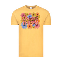 Vintage Mustard choose happy Vintage Tee - MaliasSmallBusiness