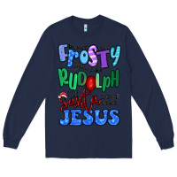 Navy dance like frosty shine like rudolph Long Sleeve Tee - MaliasSmallBusiness