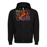 Black pinch peel eat repeat crawfish Zipper Hoodie - RanaPortraitStore
