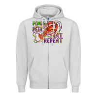 Dove Grey pinch peel eat repeat crawfish Zipper Hoodie - RanaPortraitStore