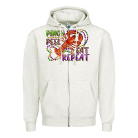 Oatmeal Heather pinch peel eat repeat crawfish Zipper Hoodie - RanaPortraitStore