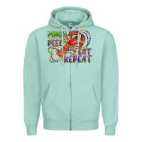 Seafoam pinch peel eat repeat crawfish Zipper Hoodie - RanaPortraitStore