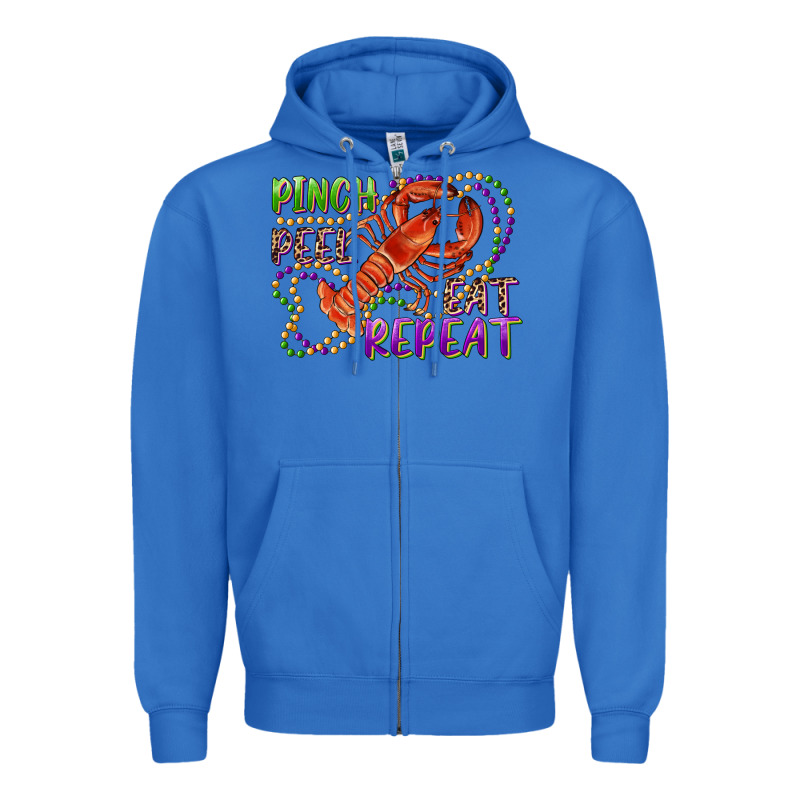 Pinch Peel Eat Repeat Crawfish Zipper Hoodie by RanaPortraitStore | Teevron
