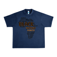 Navy black history month Urban Heavy Tee - MaliasSmallBusiness