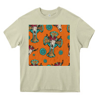 Mossy western cross and bull skull seamless pattern Heavy Core Tee - HRA Design Shop