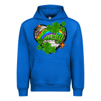 Cobalt lucky heart St. Patricks Day Urban Hoodie - FaDigitalArtStudio