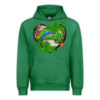 Emerald lucky heart St. Patricks Day Urban Hoodie - FaDigitalArtStudio
