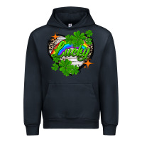Navy lucky heart St. Patricks Day Urban Hoodie - FaDigitalArtStudio