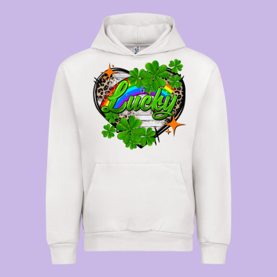 Lucky Heart St. Patricks Day Urban Hoodie Designed By Fadigitalartstudio