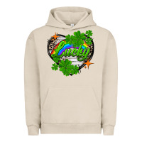 Pigment French Oak lucky heart St. Patricks Day Urban Hoodie - FaDigitalArtStudio