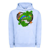 Pigment Grape Ice lucky heart St. Patricks Day Urban Hoodie - FaDigitalArtStudio