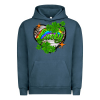 Pigment Midnight Navy lucky heart St. Patricks Day Urban Hoodie - FaDigitalArtStudio