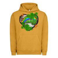 Pigment Peanut Butter lucky heart St. Patricks Day Urban Hoodie - FaDigitalArtStudio