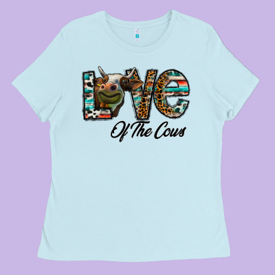 Lov Of Thecows Ladies Tee Designed By Cowhidedigitalart