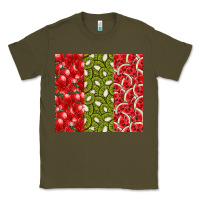 Army Green summer fruits Classic Tee - CowhideDigitalArt