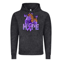 Vintage Black hope lavender ribbon all cancers Vintage Hoodie - NancyCooperArtShop