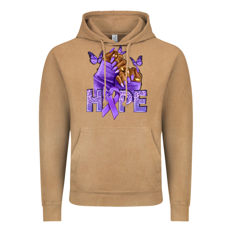 Hope Lavender Ribbon All Cancers Vintage Hoodie by NancyCooperArtShop | Teevron