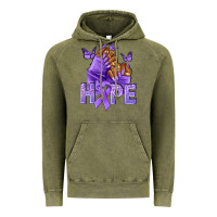 Vintage Olive hope lavender ribbon all cancers Vintage Hoodie - NancyCooperArtShop