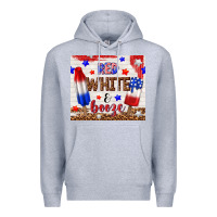 Heather Grey red white and booze Premium Hoodie - TumblerDesignByShophia