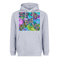 Heather Grey dragonflies Heavyweight Hoodie - TumblerDesignByShophia