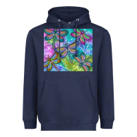 Navy dragonflies Heavyweight Hoodie - TumblerDesignByShophia