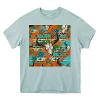 Arona western bull skull seamless pattern Heavy Core Tee - HRA Design Shop