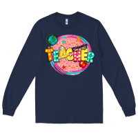Navy teacher Long Sleeve Tee - NancyCooperArtShop