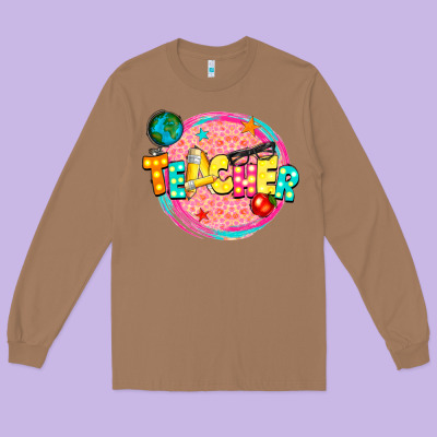 Teacher Long Sleeve Tee Designed By Nancycooperartshop