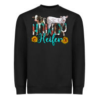 Black western howdy heifer Heavyweight Sweatshirt - NancyCooperArtShop
