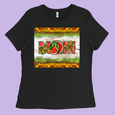 Mom Watermelon Ladies Tee Designed By Hra Design Shop