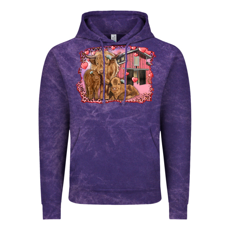 Valentine's Day Mama Cow And Baby Cows Vintage Hoodie by RanaPortraitStore | Teevron