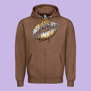 Cheetah Lips Zipper Hoodie Designed By Bettercallsaul